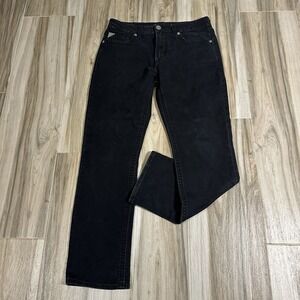 Salvage Mayhem Straight Jeans Black Wash Regular Fit Buckle Men's Size 34X29.5